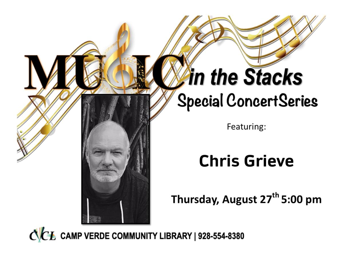 Music in the Stacks Concert Series flyer-August 2026